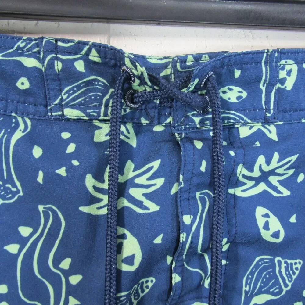 Southern Tide Skipjack Men's XL Swim Trunks Navy Blue Green Sea Life 8